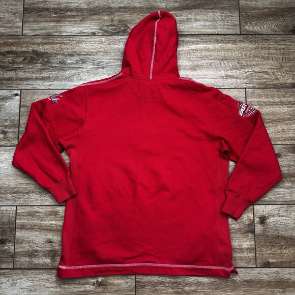 Majestic NHL Washington Capitals Hoodie Red Pullover Men's L Embroidered - Picture 13 of 14